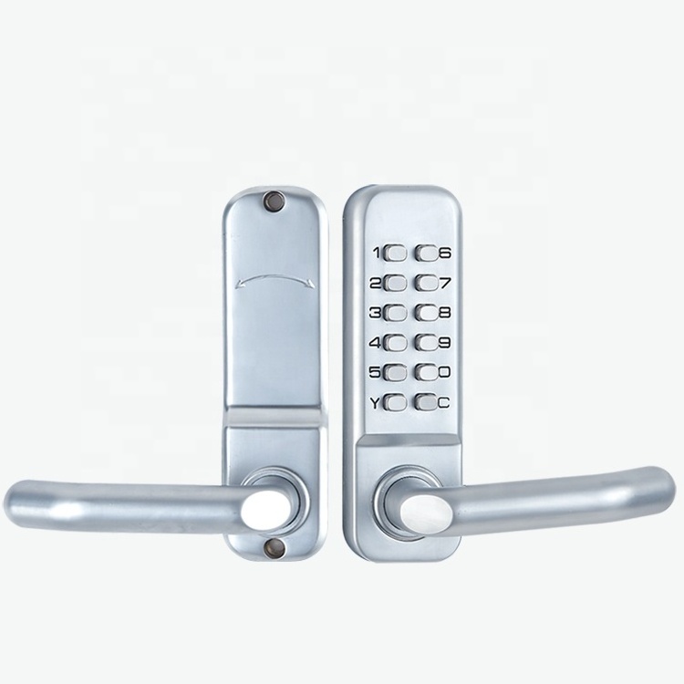 Second generation long handle keyless mechanical digital security code door lock