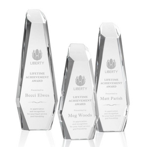 ADL Factory Hot Sale Acrylic Awards K9 Clear Big Crystal Glass Awards Trophies Custom Glass Logo Plaques With UV Laser Logo