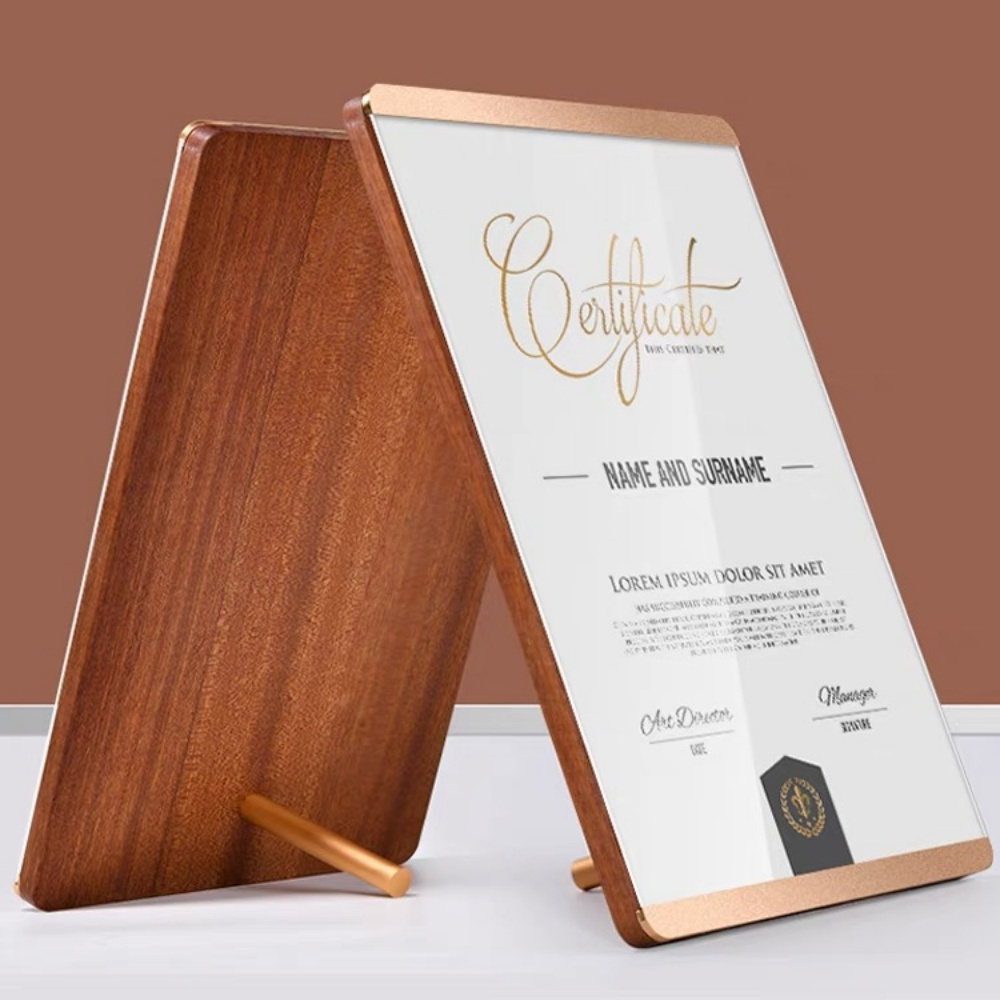 ADL  High-Quality Metal Crystal Glass Plaques Awards Trophy Honor Certificate Display for Business Gifts