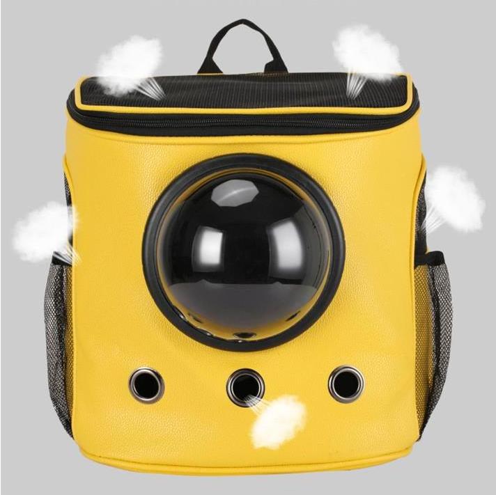 Space Capsule Dog Carrying Bag Cat Carrier Pet Backpack for Travel Outdoor Hiking Black