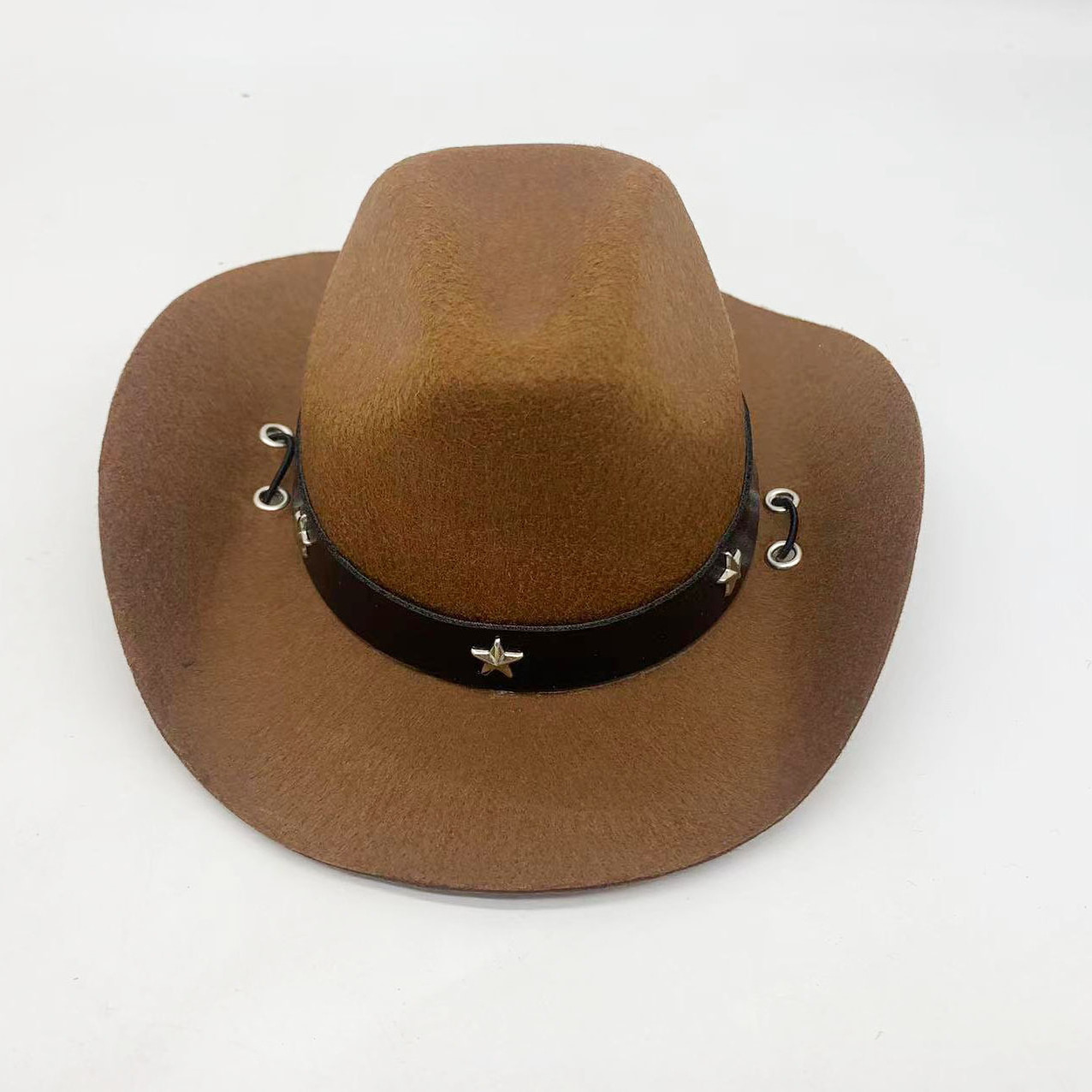 Pet Cowboy Hat Pet Headgear Western Fur Felt Dog Cat Party Small Hat