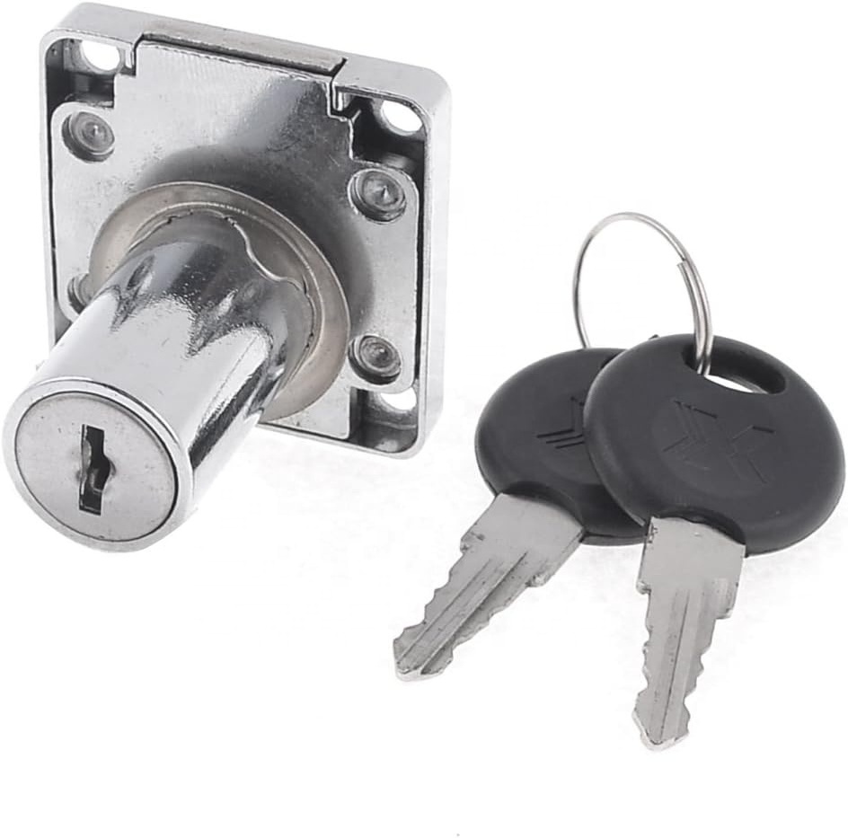 Cabinet single door security lock with lock rolled steel furniture hardware for drawer locks with 2 keys