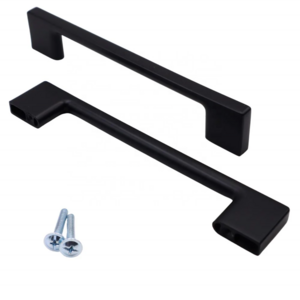 black square cabinet hole center drawer handles stainless steel modern kitchen hardware