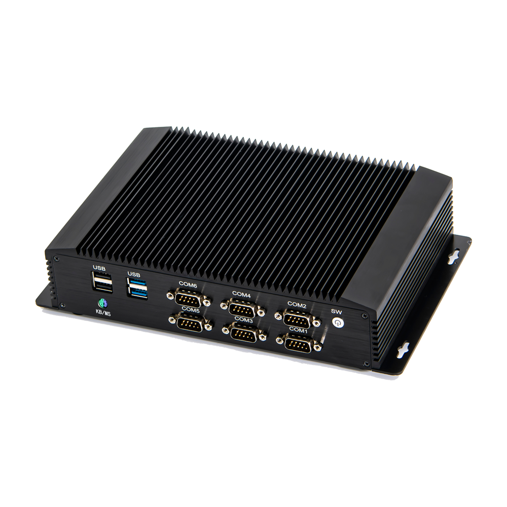 8Th Gen i7 8550U Fanless Mini PC CPU 12V Industrial Embedded Computer Rugged Tiny PC 2 Ethernet Linux Win10 Din Rail Mount RS485