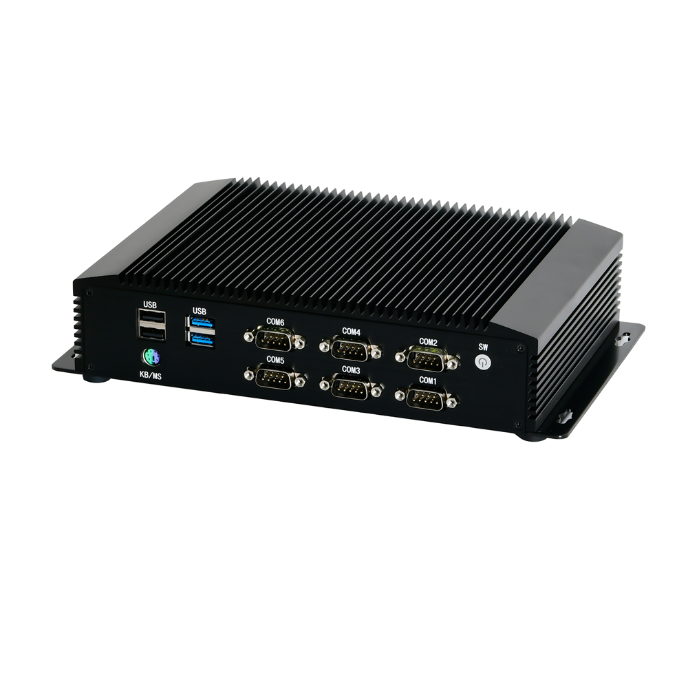 8Th Gen i7 8550U Fanless Mini PC CPU 12V Industrial Embedded Computer Rugged Tiny PC 2 Ethernet Linux Win10 Din Rail Mount RS485