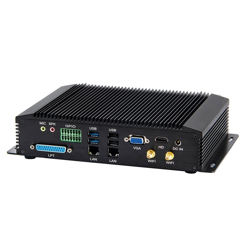 Core i3 i5 i7 CPU Industrial Embedded Computer IPC Fanless Mini Box PC Barebone Rugged PC Gamer Dual NIC Linux Win10 GPIO RS485