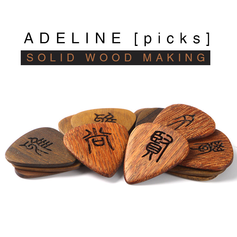 Exquisite custom electric guitar ukulele solid wood guitar pick lettering