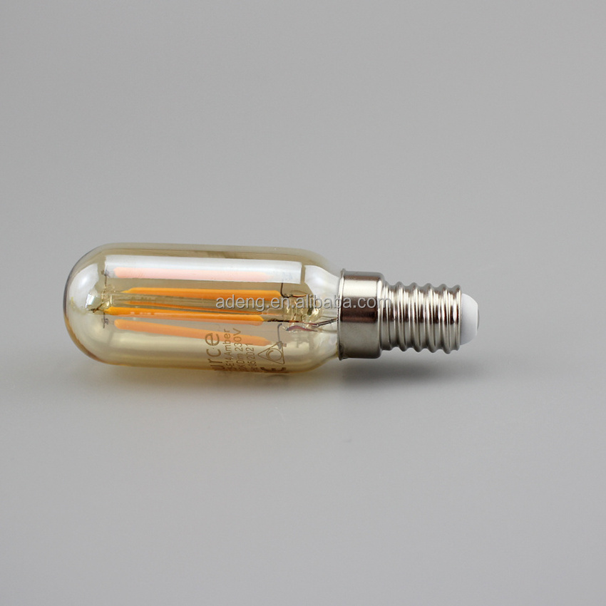 E12 Base Warm 2200K Filament Tubular LED Amber Glass light Bulb for Table Night Pendant Chandelier Floor Lamp Indoor Light