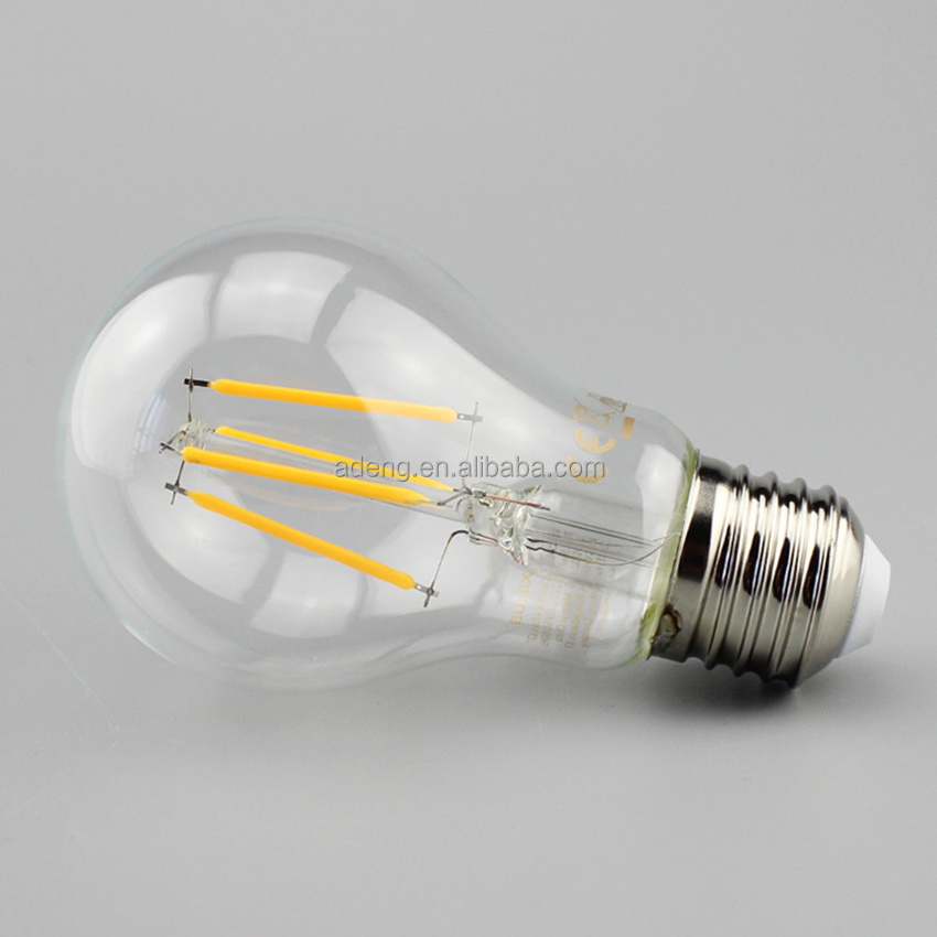 2700K Soft Warm White 8W 1200LM A19 Dimmable Vintage E26 Edison Light Bulb Clear Antique LED Filament Bulb for Home, Bathroom,