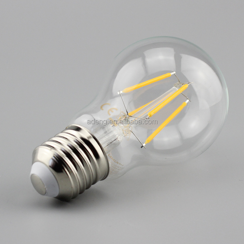 2700K Soft Warm White 8W 1200LM A19 Dimmable Vintage E26 Edison Light Bulb Clear Antique LED Filament Bulb for Home, Bathroom,