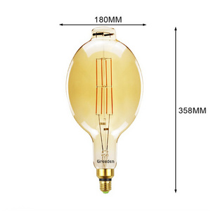 Oversized big Edison LED Filament Bulb Vintage Style Extra Large Glass Lamp Decoration Giant Light Bulb A160 PS52 G200 BT180