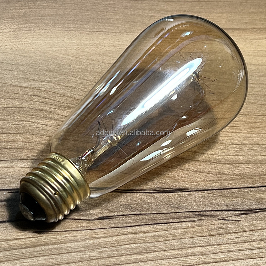 Greeden ST64 25W 40W Squirrel Cage Filament Edison Light Bulb for Table Lamp Restaurant Home Office Light Fixtures Decorative