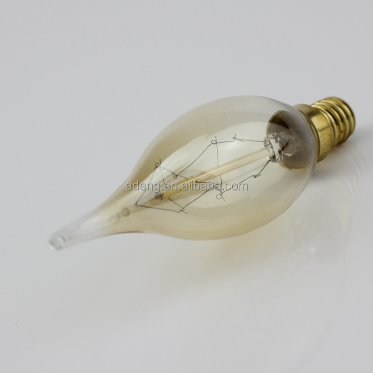 E14 25W Vintage Edison Light Bulb B11 C35 Candelabra Light Bulb Dimmable E14 Filament Candle Bulb for Ceiling Fan