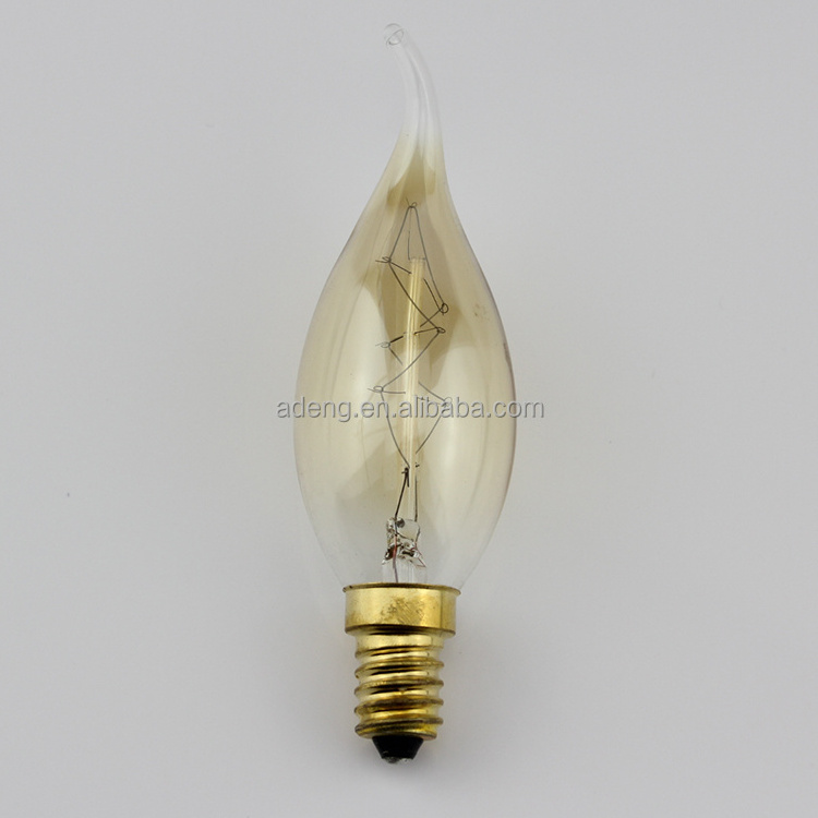 E14 25W Vintage Edison Light Bulb B11 C35 Candelabra Light Bulb Dimmable E14 Filament Candle Bulb for Ceiling Fan