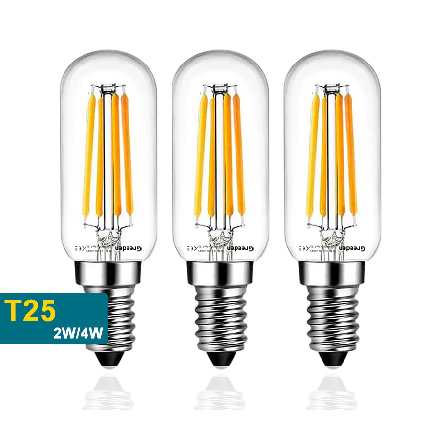 Warm White 2700K Vintage E12 E14 LED Bulb 4W Candelabra Bulb T6 Clear  Edison Bulb for Chandeliers Ceiling Fan Pendant