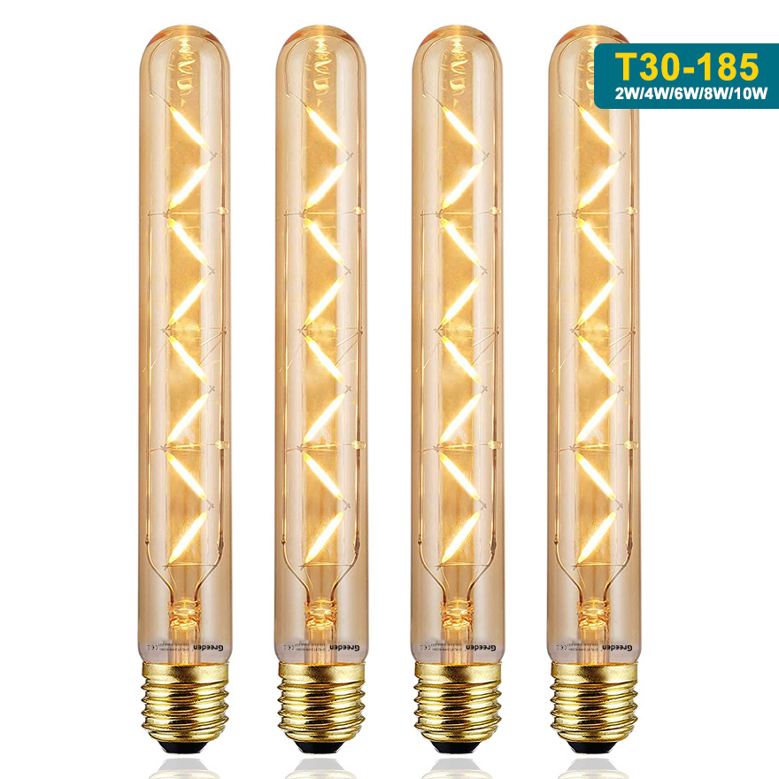 Greeden Tubular Style Long Edison Bulb Warm White Tube Light Bulb for Pendant Lighting Wall Sconces Vanity