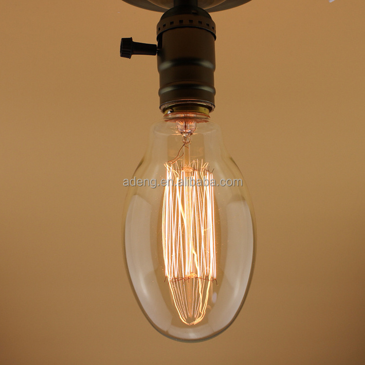 Greeden 120v 230v Edison Vintage Antique 25W Glass Industrial lamp Warm light Tungsten Filament IncandescentLight Bulbs  BT53/75