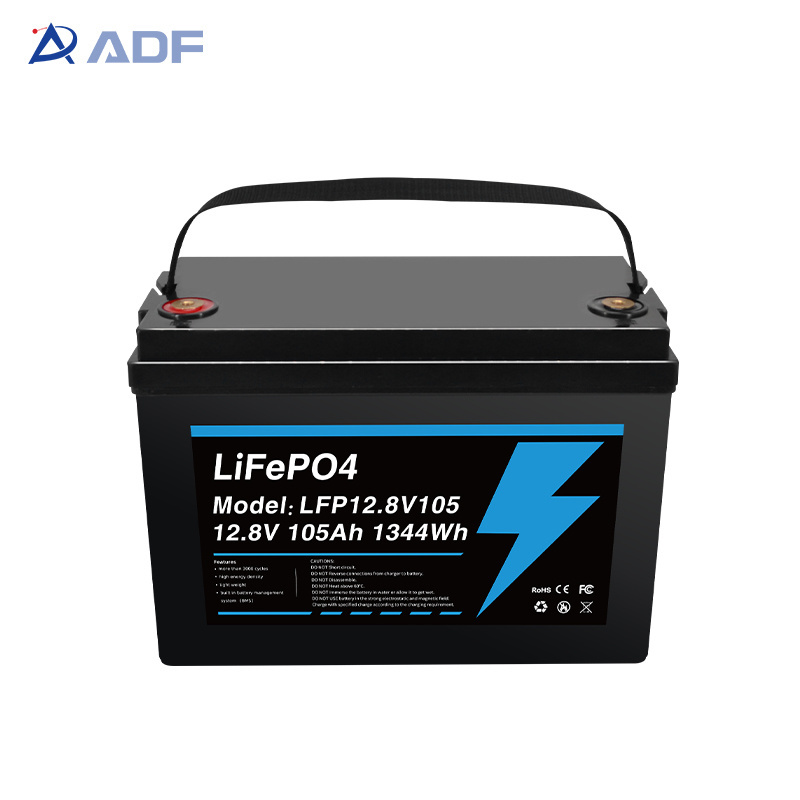 Latest styles 12V 100Ah Phosphoric acid cell 12.8V105Ah Lithium iron phosphate battery li-ion battery