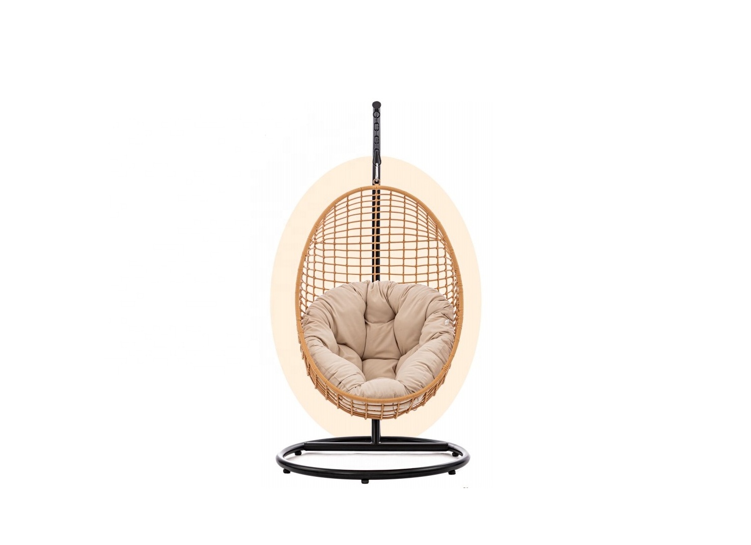 Outdoor Swing Courtyard Waterproof Eggshell Hanging Chair Design Egg Hanging Chair Rattan Wicker Garden Patio Furniture