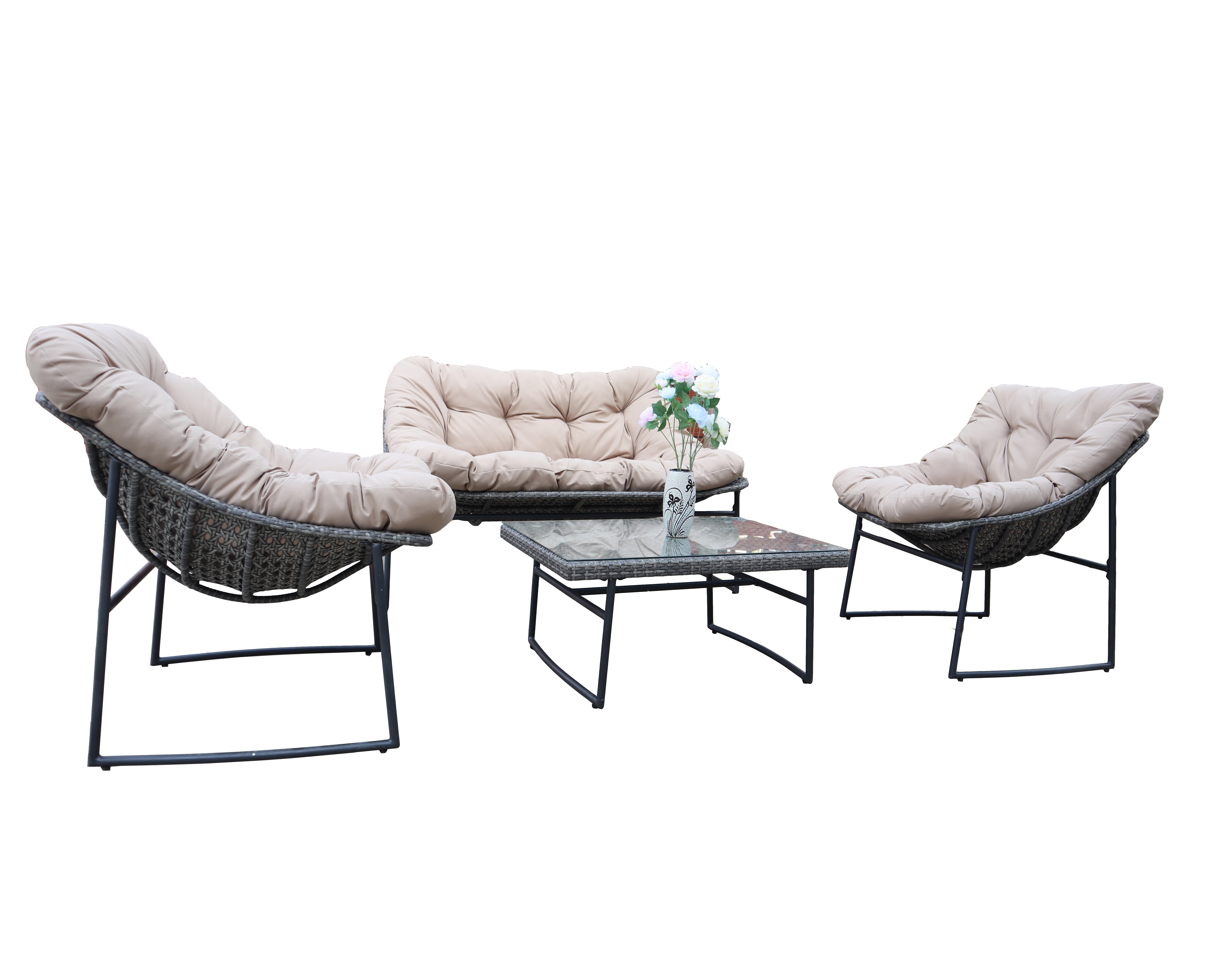 PRSF-ATEF3 Outdoor wicker rattan furniture Garden Patio Leisure sofa set of 4 Wholesale Factory price Unique style