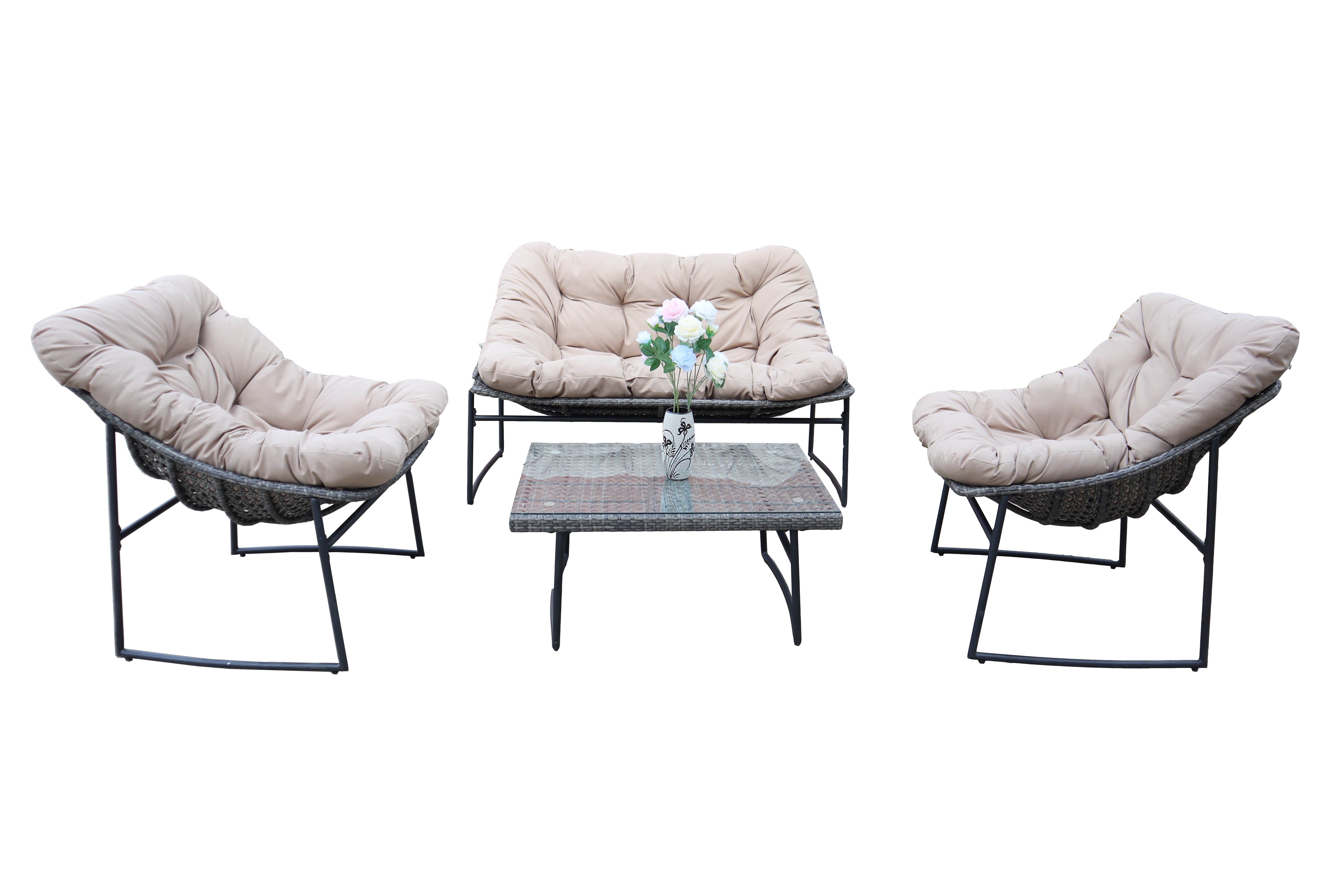 PRSF-ATEF3 Outdoor wicker rattan furniture Garden Patio Leisure sofa set of 4 Wholesale Factory price Unique style