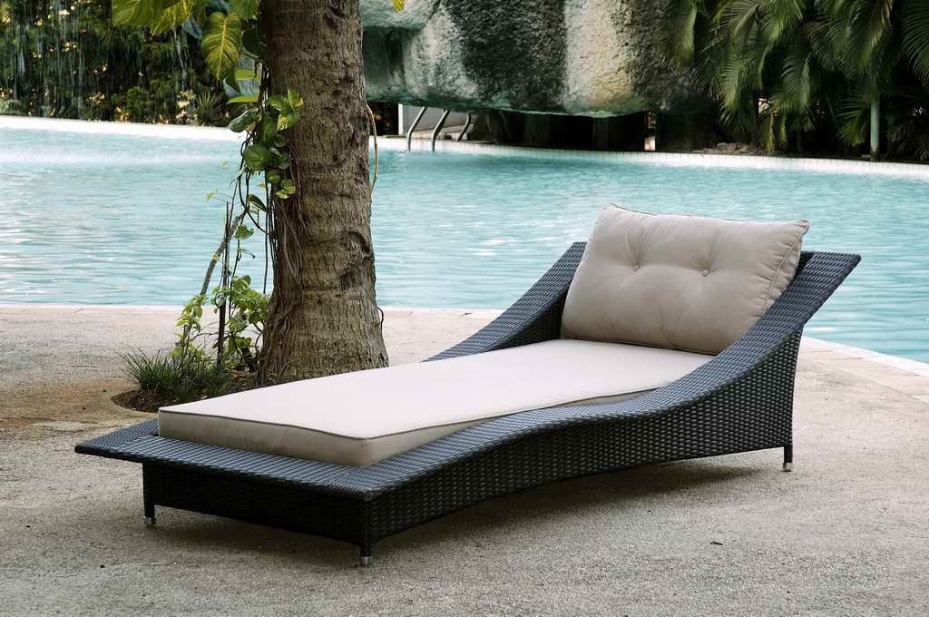 garden furniture wicker sunbed Outdoor Beach Swimming Pool