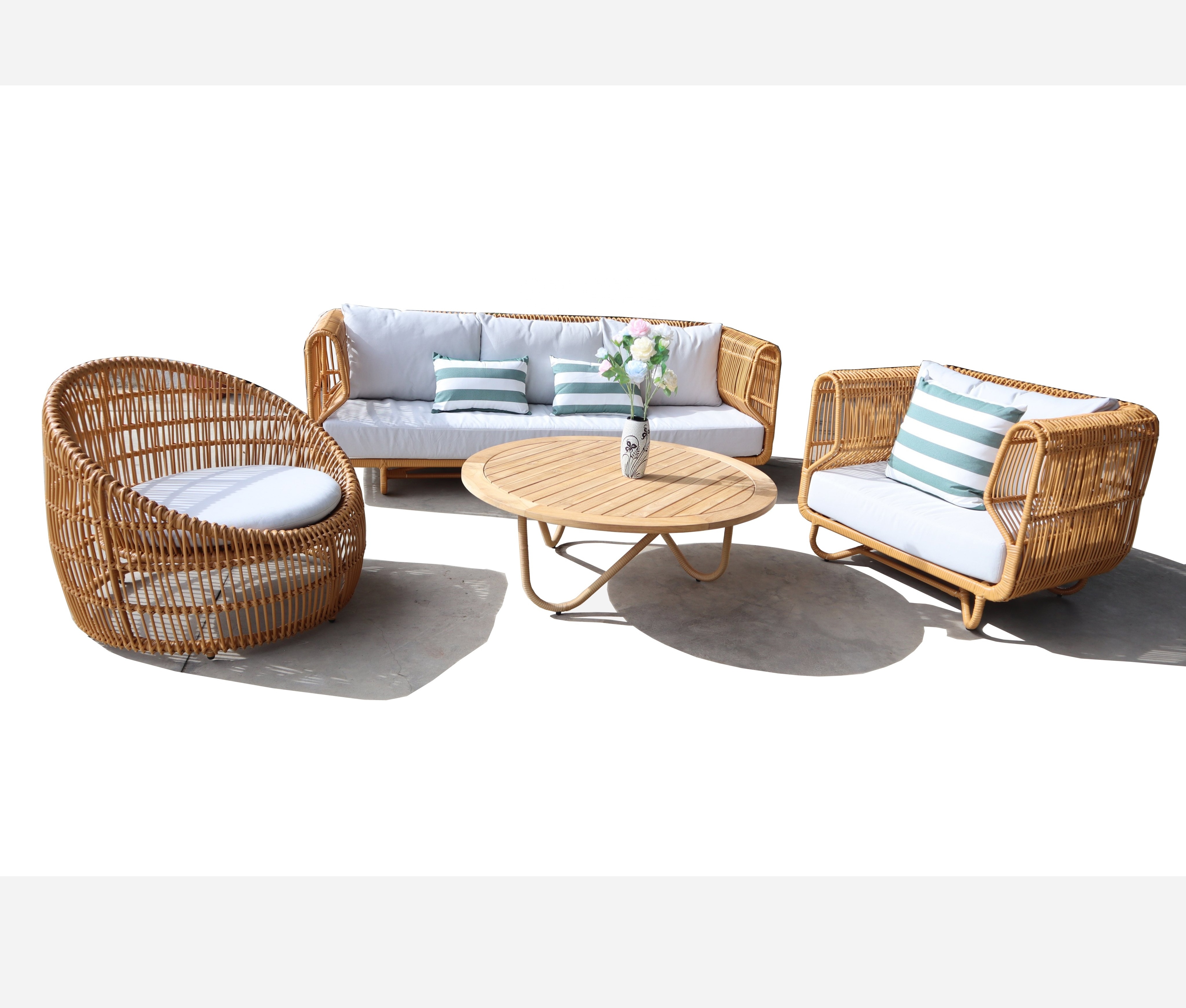 PRSF-206 Outdoor Sofa Set Wicker Rattan Furniture Leisure seating Garden Patio set made in Vietnam