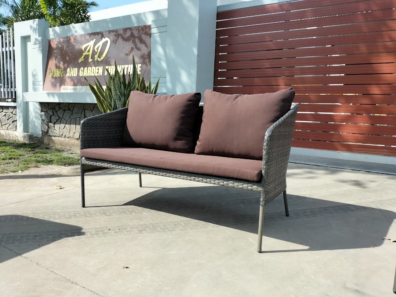 PRSF-164 Wholesale outdoor wicker rattan small leisure Sofa set Made in Vietnam