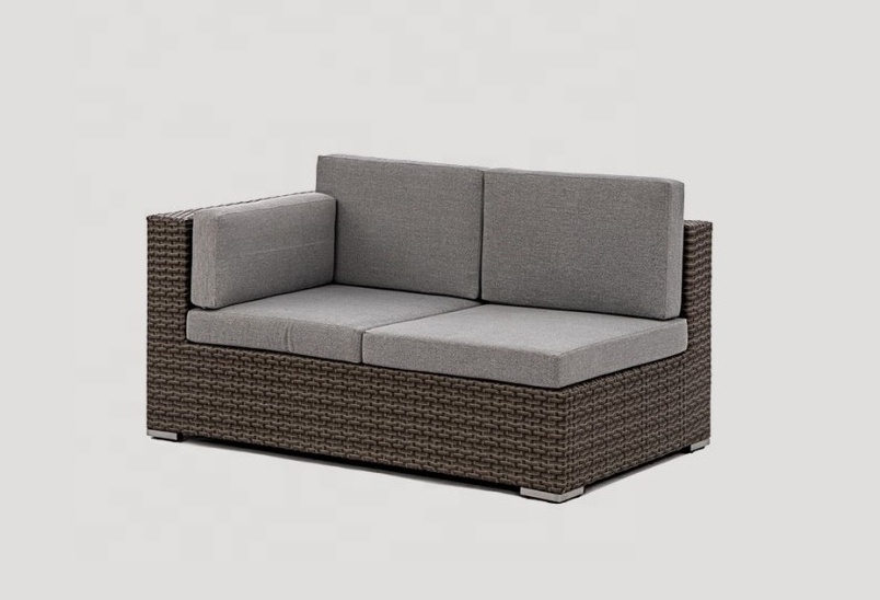 PRSF-131 Outdoor Garden Sofa set Rattan Wicker Furniture Wholesale Factory Price I Shaped All weather Leisure Patio seat Vietnam