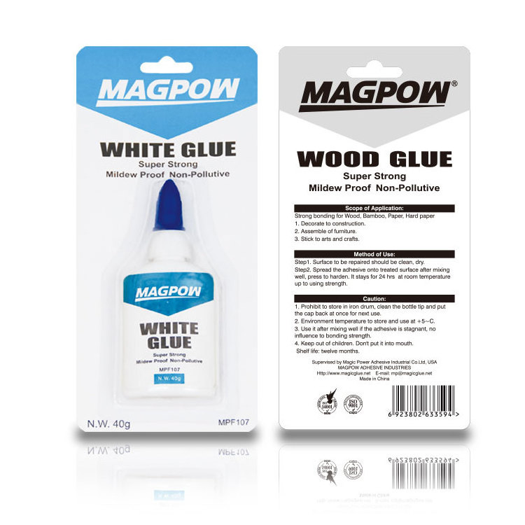 MAGPOW MPF107 40g per Bottle All Purpose Washable  Non Toxic Water Based PVA Wood Glue