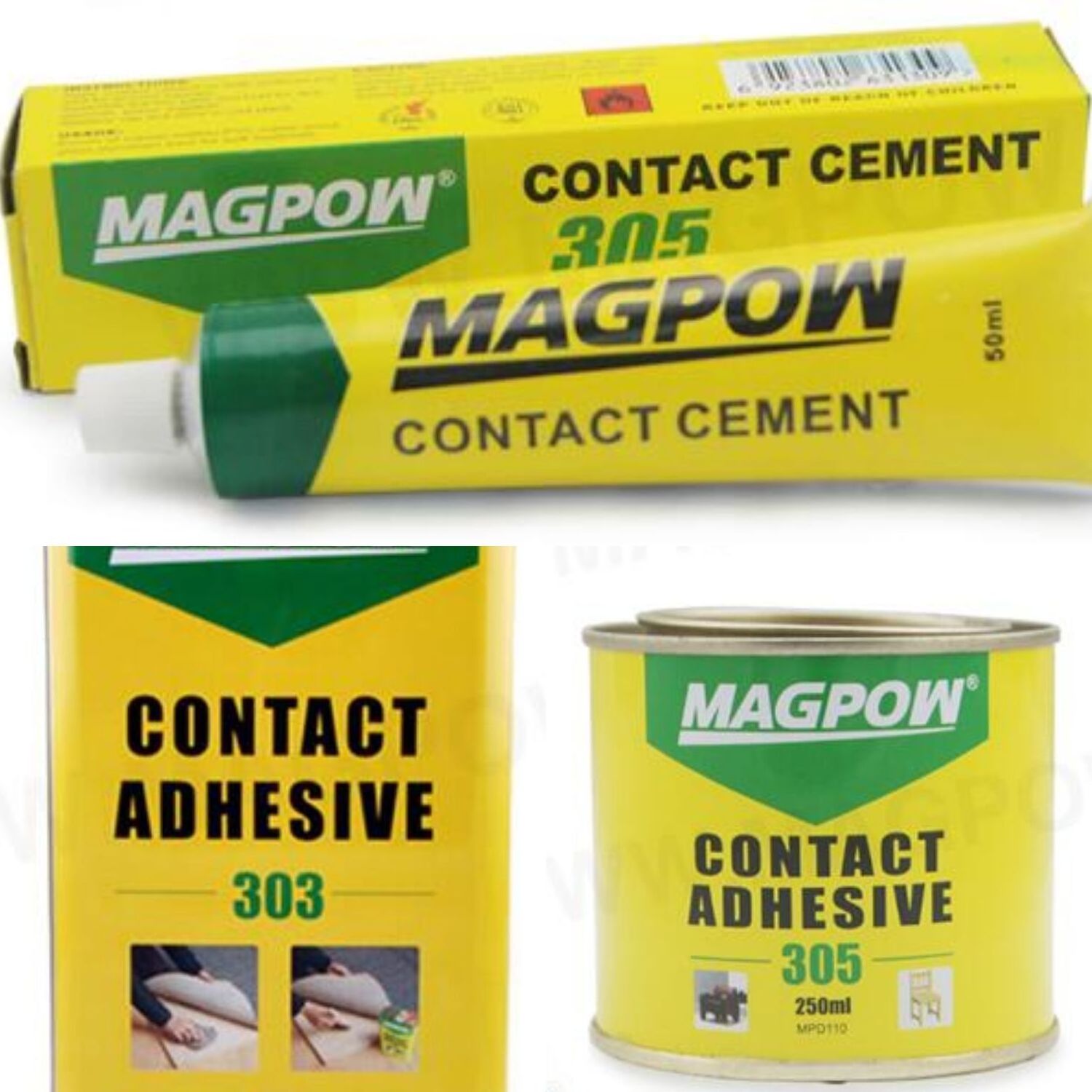 Magpow MPD121 4L/TIN Yellow Liquid Solvent Neoprene  Contact Cement Glue For Shoe,  Furniture, Rubber, and Leather