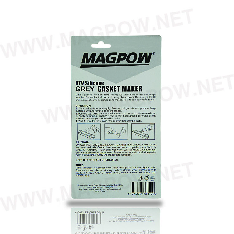 MAGPOW MPB109 Clear Color Hi-Temp & Oil Resistance  RTV Silicone  Gasket Maker For Auto