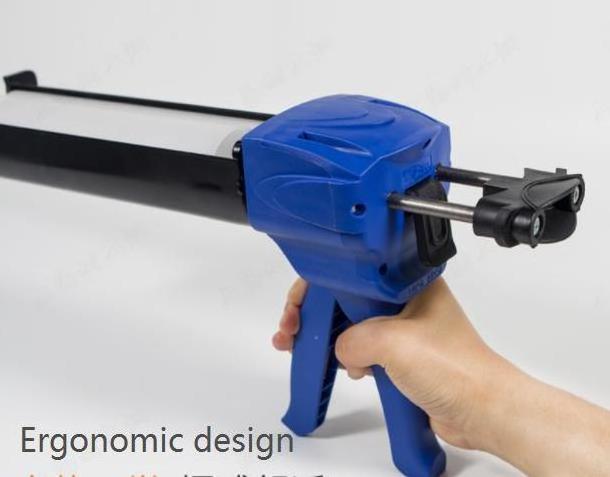 Factory price 390m l3:1 dual syringe gun cartridge caulking gun for dispensing epoxy glue by manual