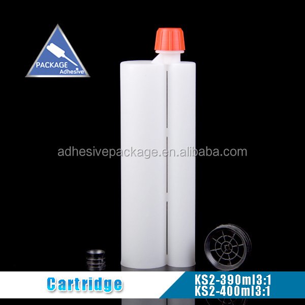 Factory price 390m l3:1 dual syringe gun cartridge caulking gun for dispensing epoxy glue by manual