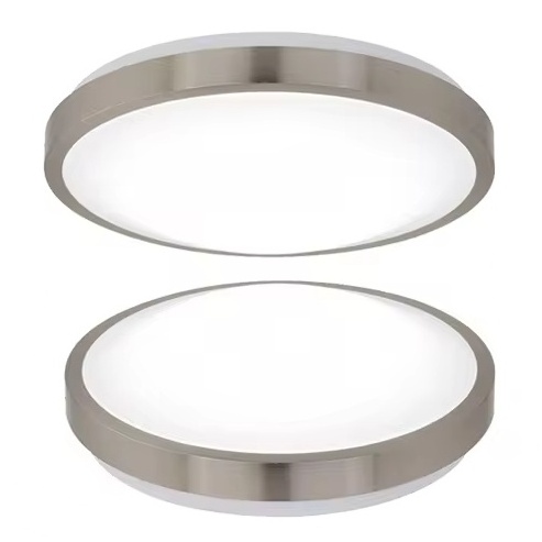 Modern Design 2 in Pack 20W Surface Mounted LED Ceiling Light Home Dimmable Satin Nickel Shade 14 inch Round Ceiling Light