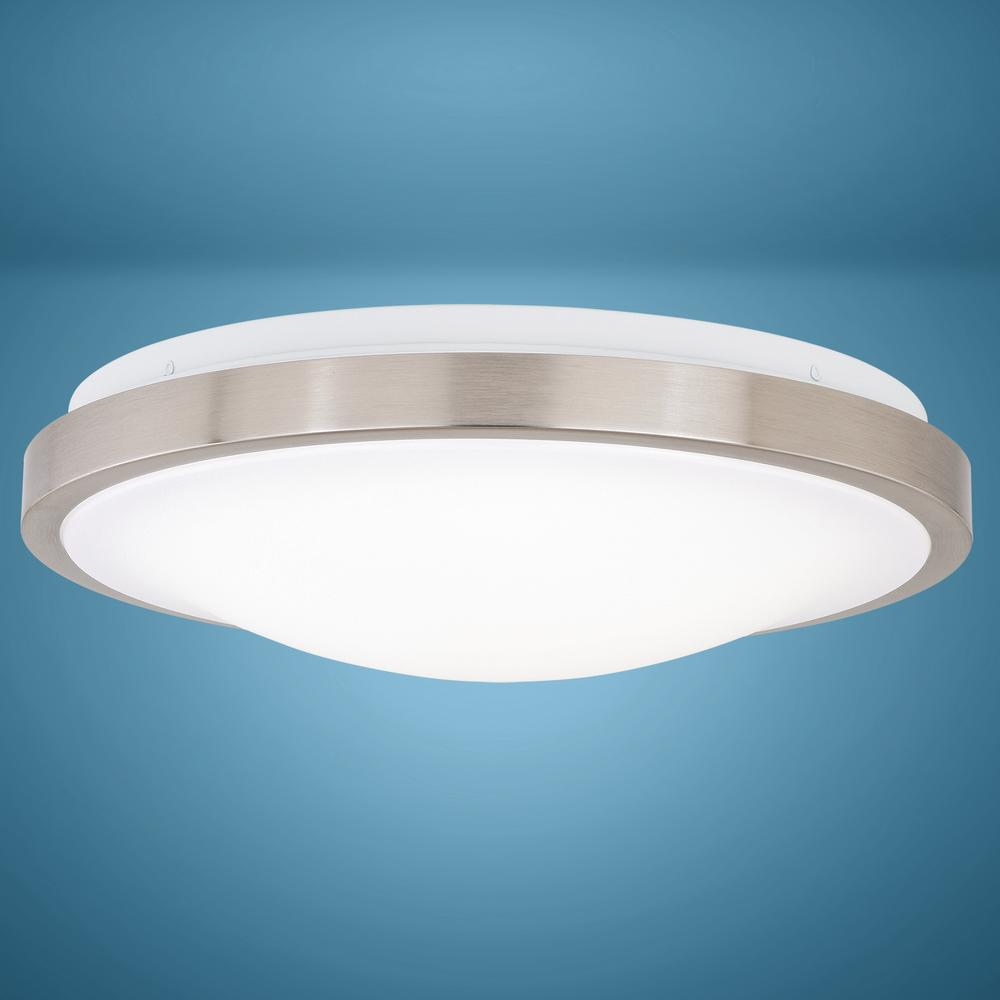 Modern Design 2 in Pack 20W Surface Mounted LED Ceiling Light Home Dimmable Satin Nickel Shade 14 inch Round Ceiling Light