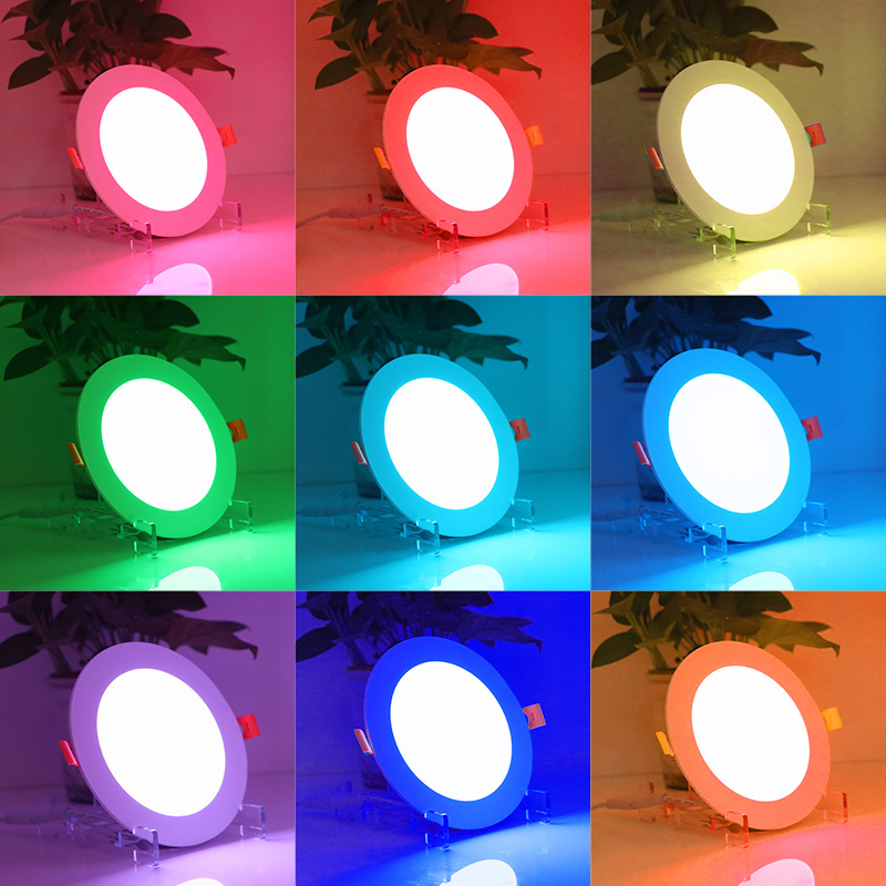 12 Pack Smart ETL Frameless Commercial RGB Panel Light Recessed WiFi APP& Voice Control Pot Light