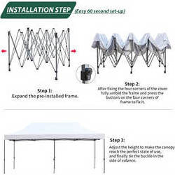 OEM 10' x 15' 10' x 20' Pop Up Canopy Tent Outdoor Canopies for Festival Event Gazebo Quickly Set Up Car Awning