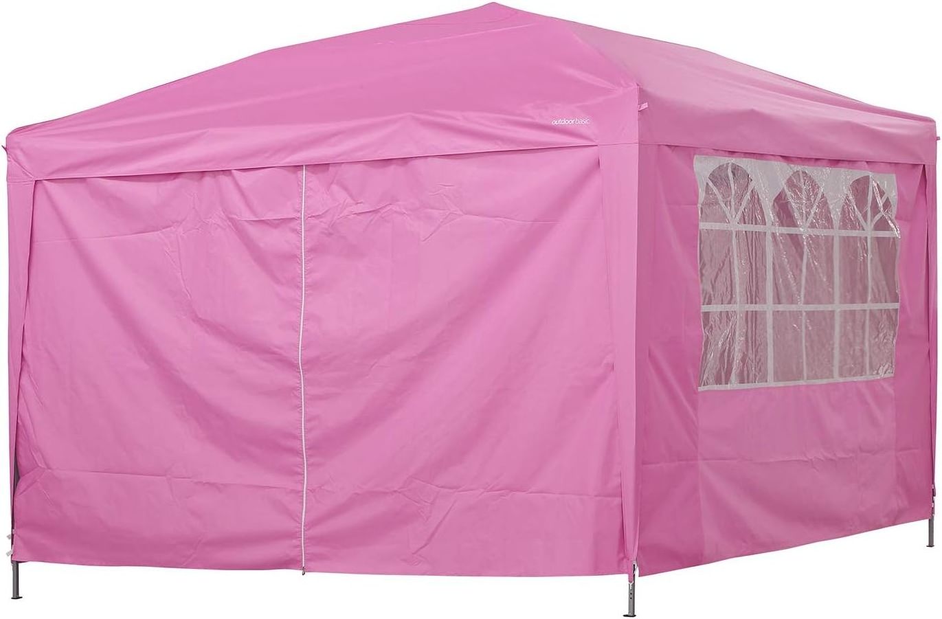 10x10 Pop Up Canopy Outdoor Portable Party Beach Tent Instant Gazebo with 4 Removable Sidewalls for Wedding Party (Pink)