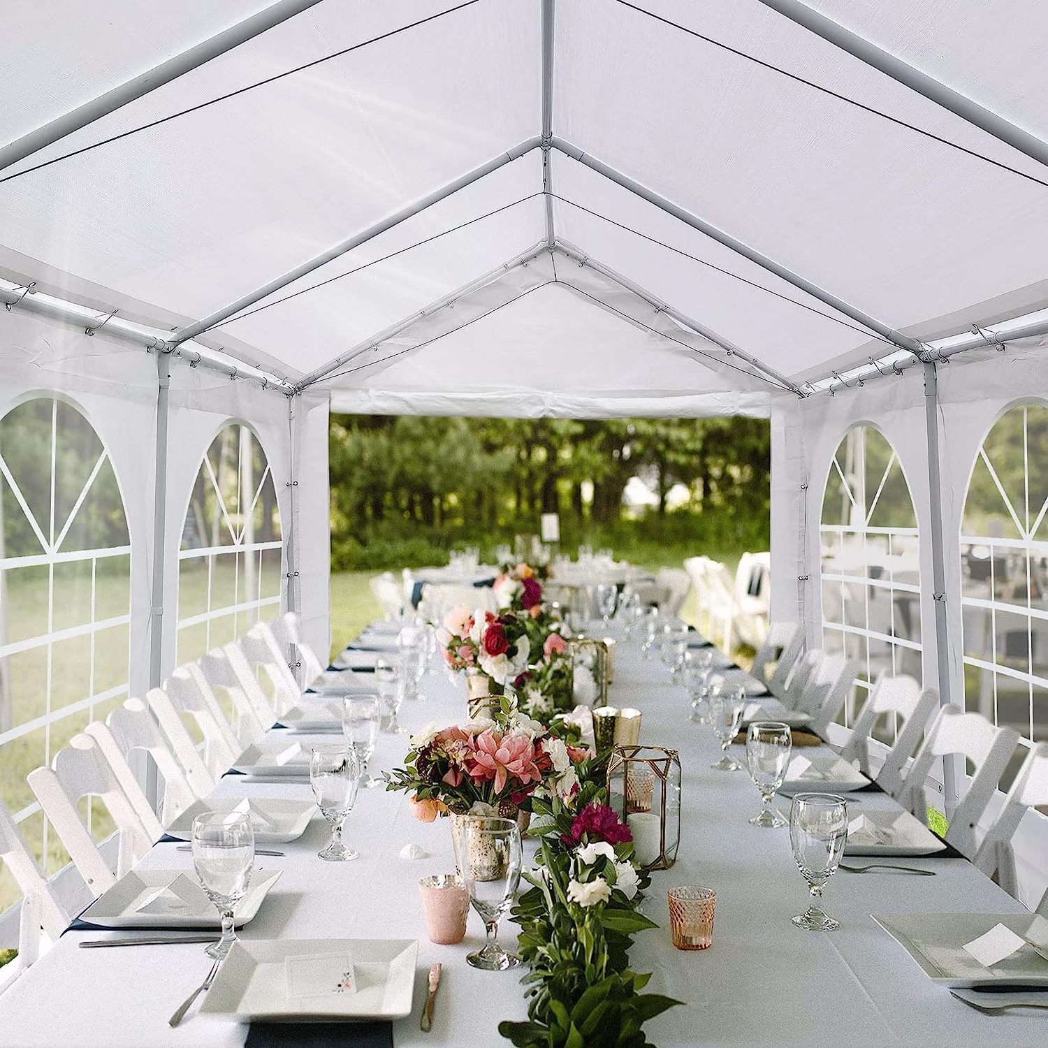 10x20 ft Outdoor Heavy Duty Party Tent Wedding Event Shelters Upgraded Galvanized Canopy