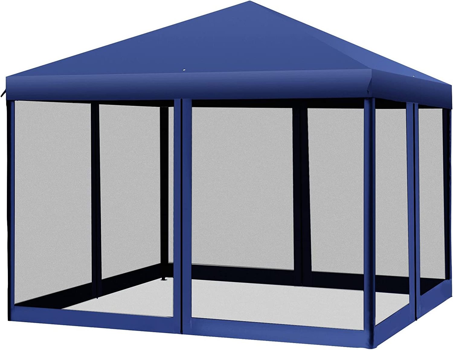 10' x 10' Pop Up Canopy Tent with Netting, Instant Gazebo, Ez up Screen House Room with Carry Bag