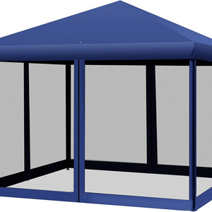 10' x 10' Pop Up Canopy Tent with Netting, Instant Gazebo, Ez up Screen House Room with Carry Bag