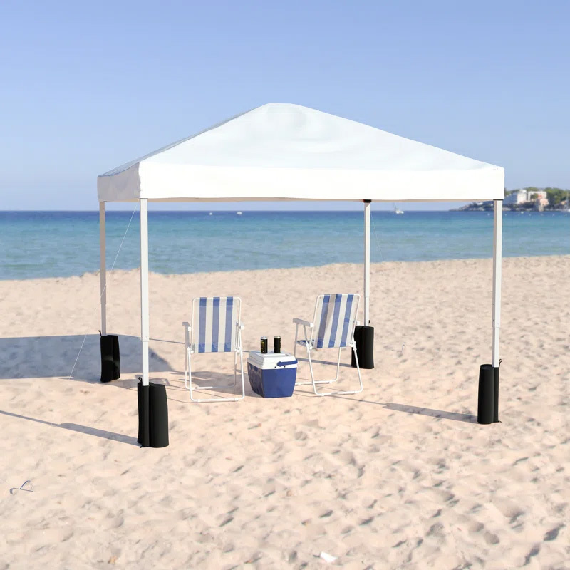 10x10 Pop Up Canopy with UPF 50+ Waterproof Canopy Top for Party/Exhibition/Picnic, White Gazebo