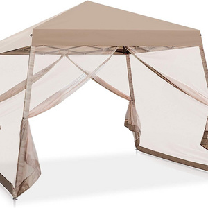 10x10 Slant Leg Pop Up Canopy Tent with net