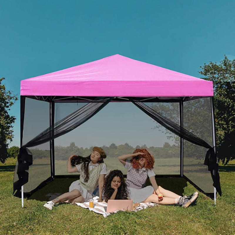 Commercial pop up canopy tent 10x10ft with mosquito net