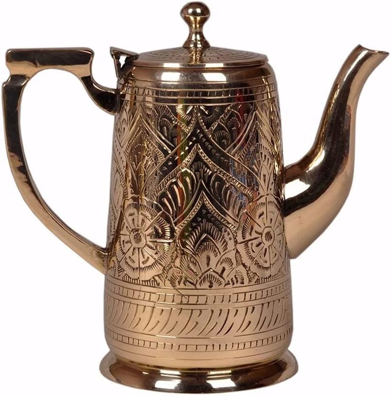 800ML brass coffee pot teapot retro ethnic style copper kettle afternoon tea kitchen living room tea