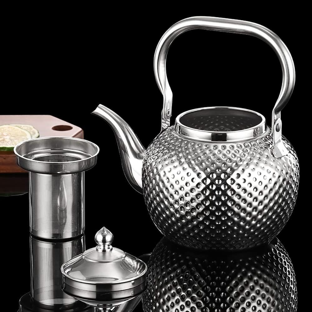 Luxury Teapot with Infuser stainless steel Water Boilers Tea Maker Breakfast Serving Tea Kettle 1200ml