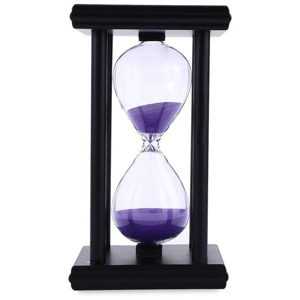 Handmade 8 inch  Brass 30 Min Hourglass Sand Timer Hour Glass Clock Home Decor for Exercise Tea Making Study Table Decor