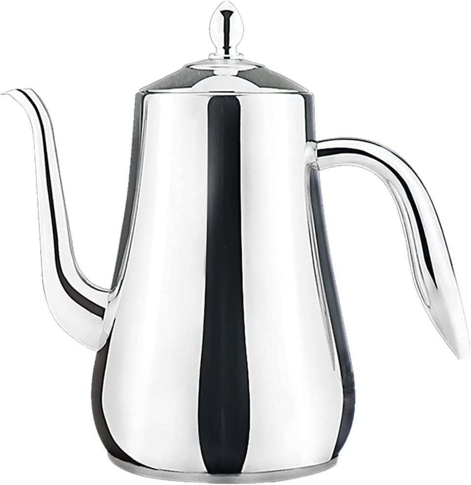 Stainless Steel Teapot with Infuser for Breakfast Dinner Service Kitchenware Kettle Silver Tea Pot Utensils