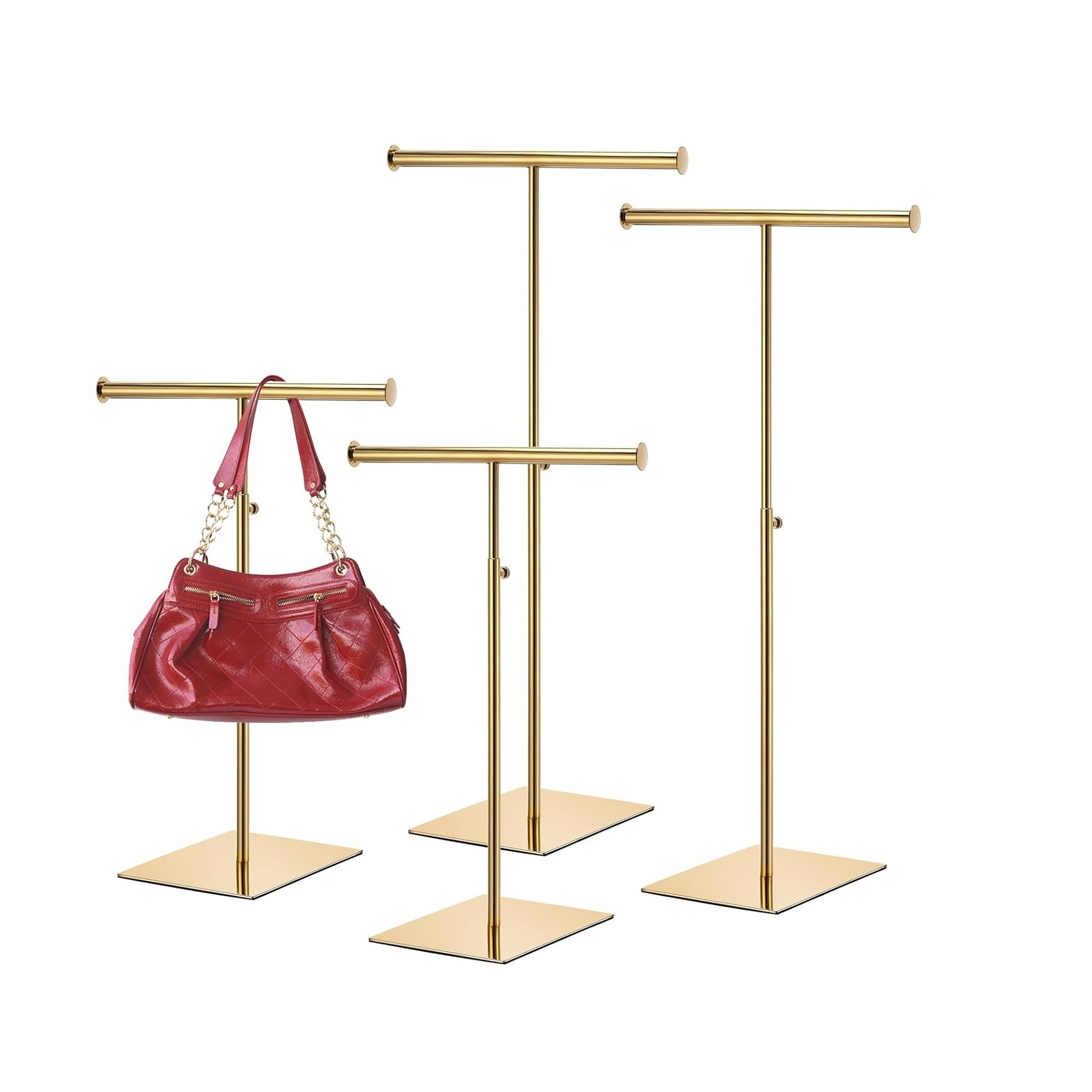 bulk supplier  Tabletop Purse Display Stand T Shaped Adjustable Height Purse Rack Stand